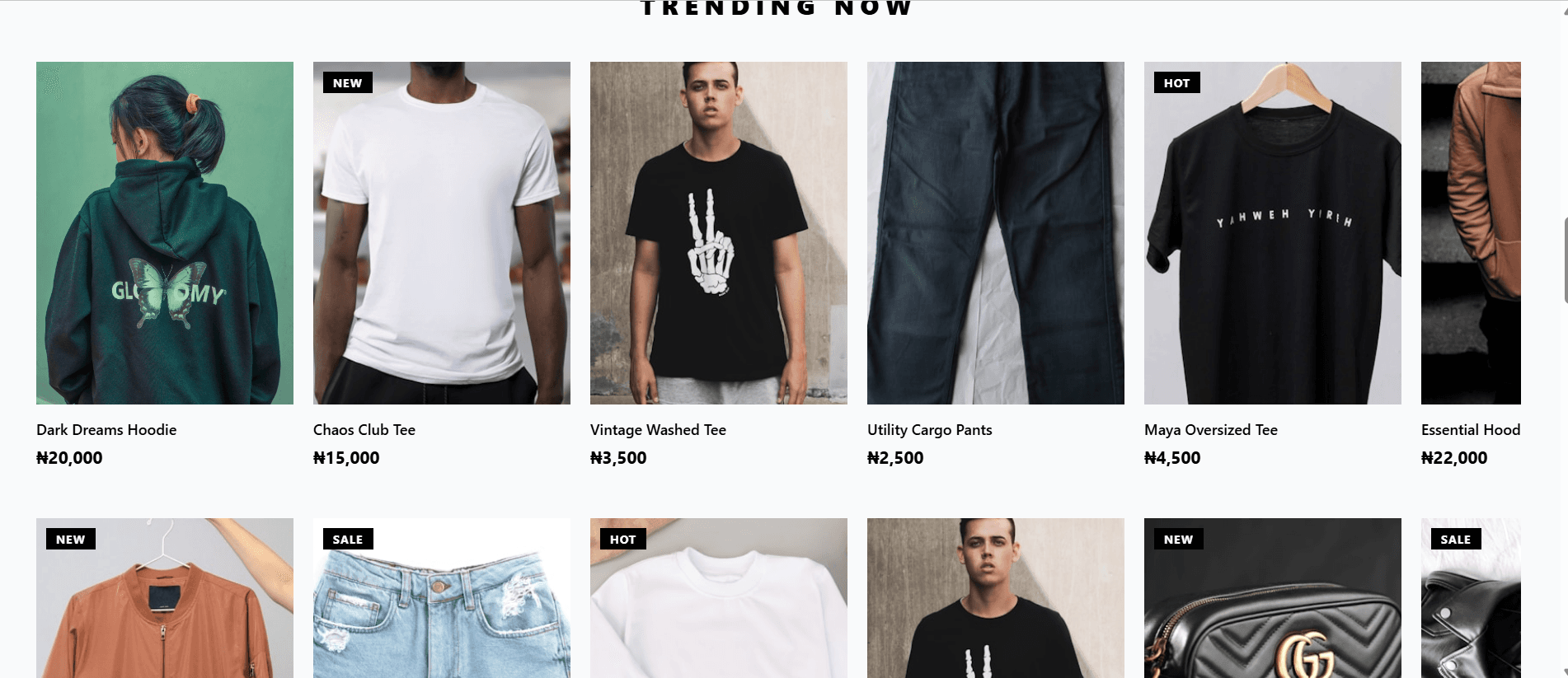 Clothing Store detail